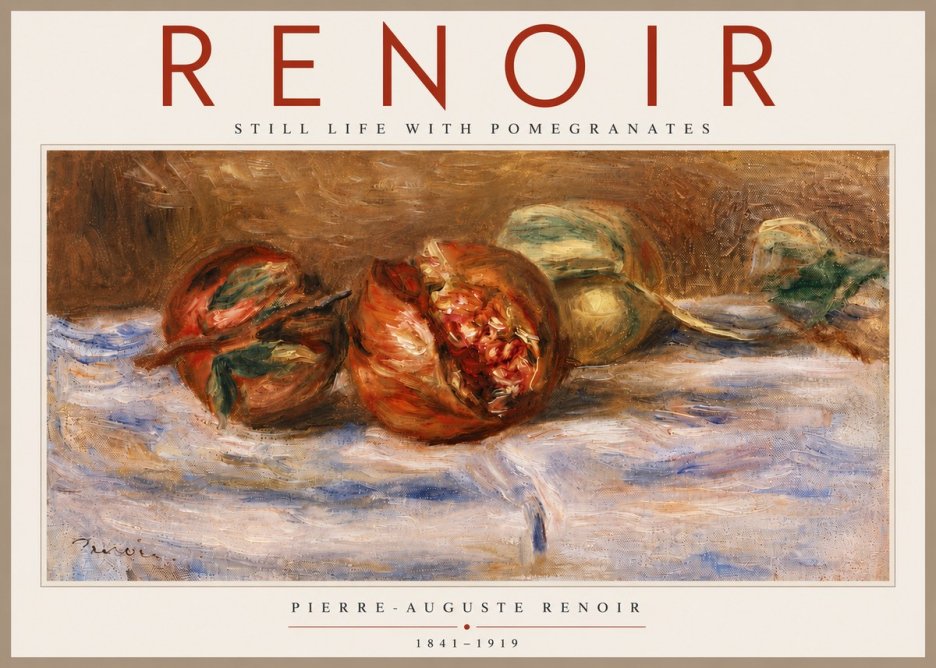 Renoir Still Life with Pomegranates No6 - Póster