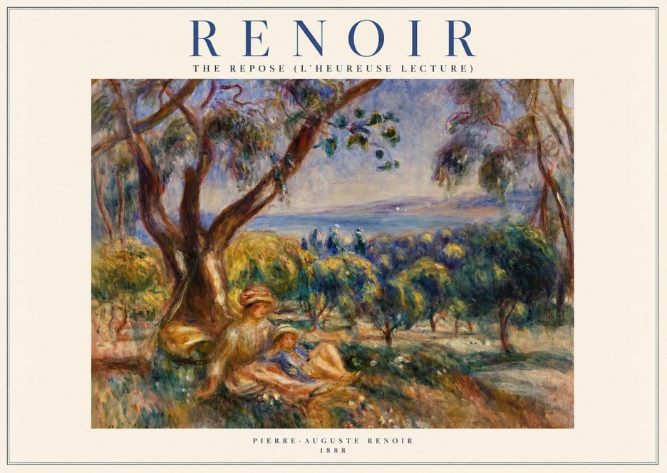 Renoir The Repose (L'heureuse Lecture) No1 - Póster