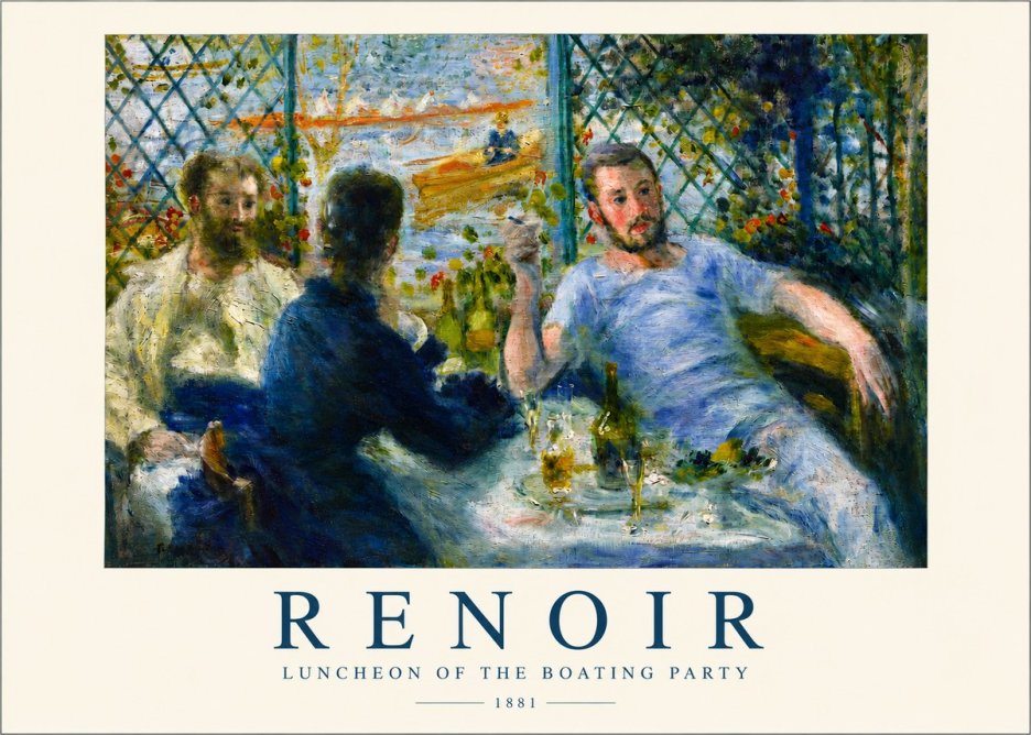 Renoir Luncheon of the Boating Party No3 - Póster