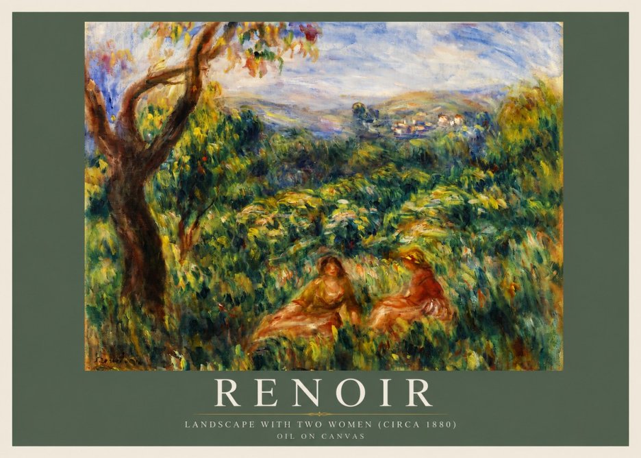 Renoir Landscape with Two Women (Circa 1880) No2 - Póster