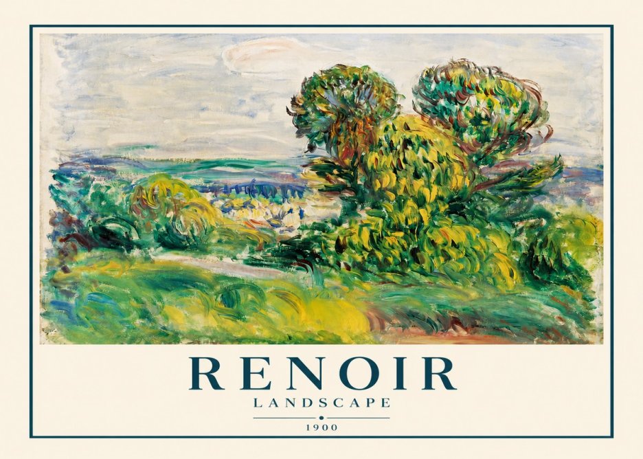 Renoir Landscape (Trees and Hills) No2 - Póster