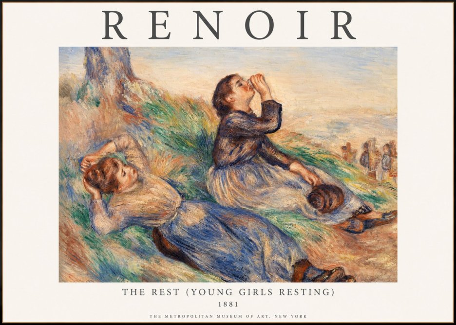 Renoir The Rest (Young Girls Resting) No1 - Póster