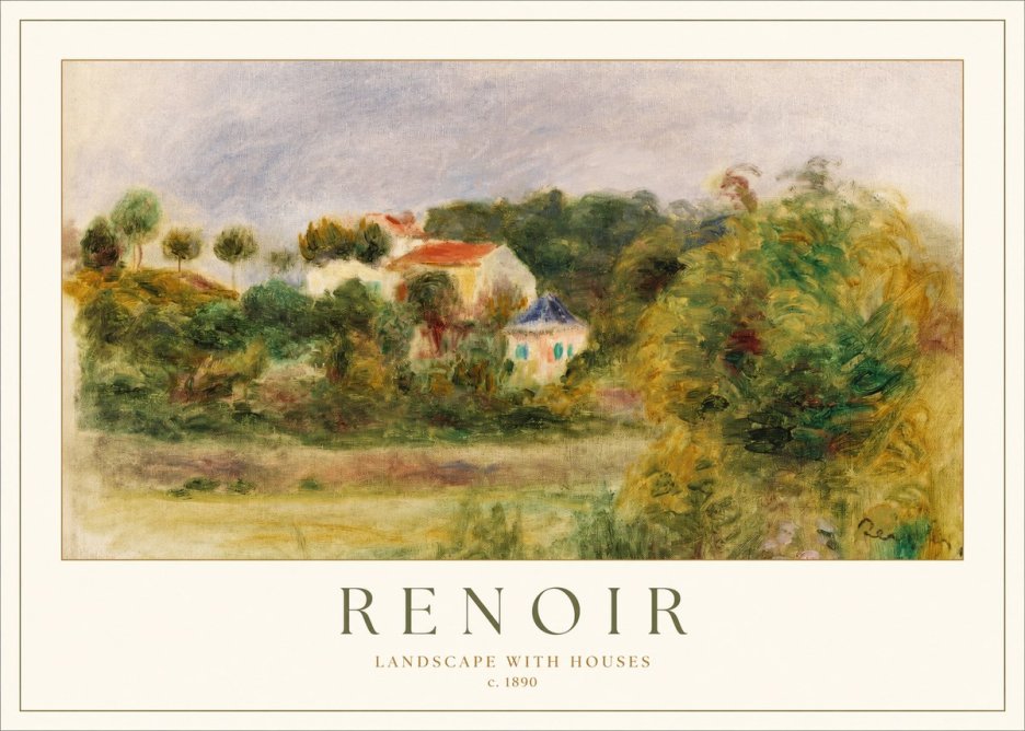 Renoir Landscape with Houses No1 - Póster