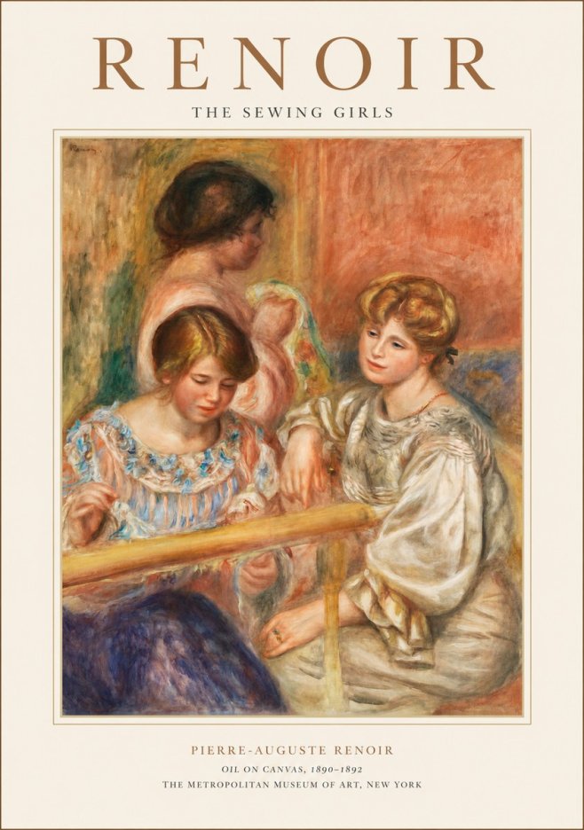 Renoir The Sewing Girls No1 - Póster