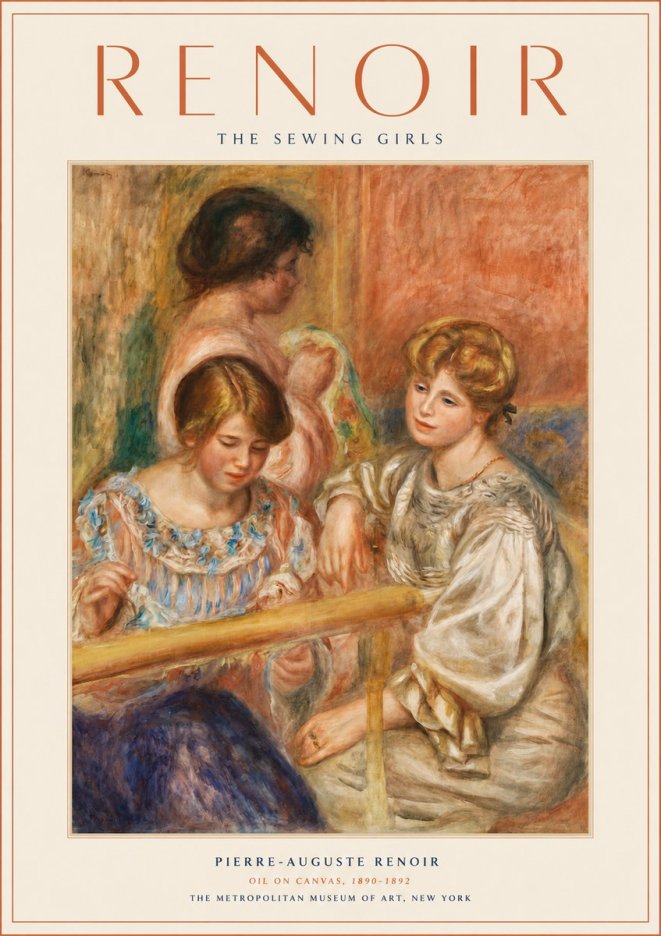 Renoir The Sewing Girls No4 - Póster
