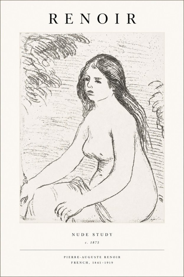 Renoir Nude Study No1 - Póster