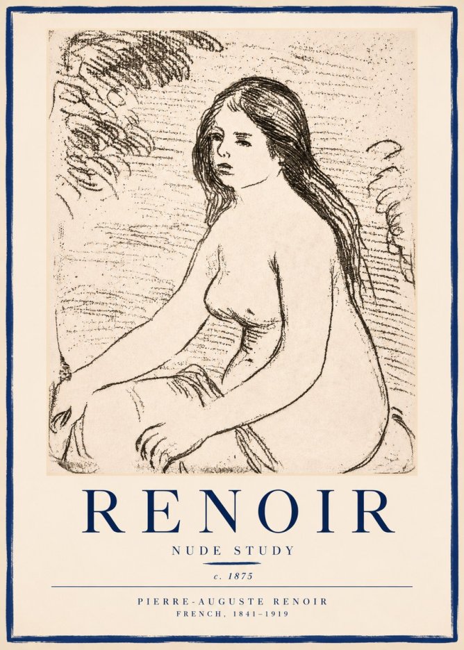 Renoir Nude Study No3 - Póster