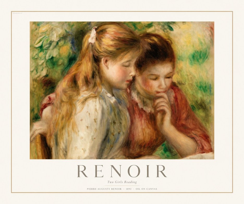 Renoir Two Girls Reading No1 - Póster