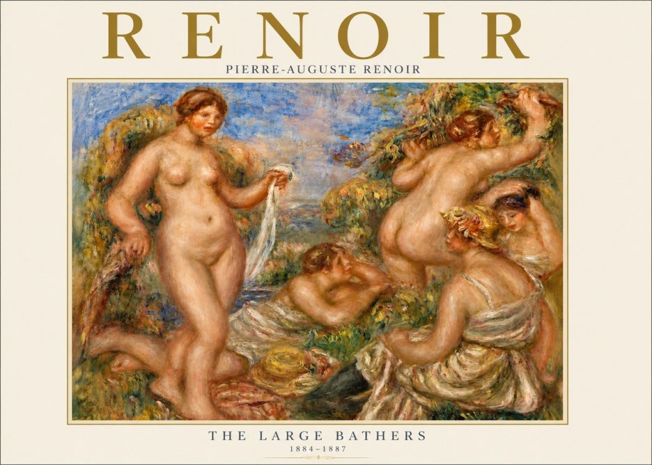 Renoir The Large Bathers No4 - Póster
