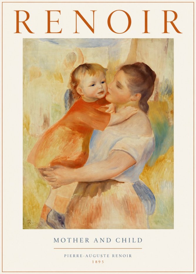 Renoir Mother and Child No1 - Póster