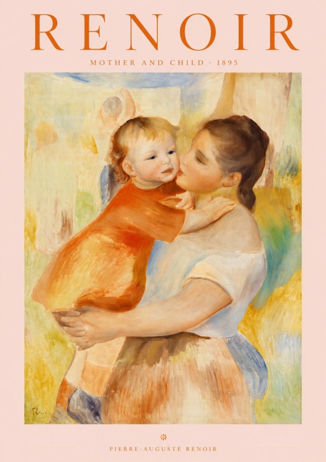 Renoir Mother and Child No2 - Póster