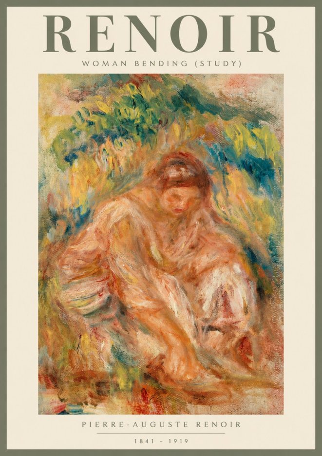 Renoir Woman Bending (Study) No3 - Póster
