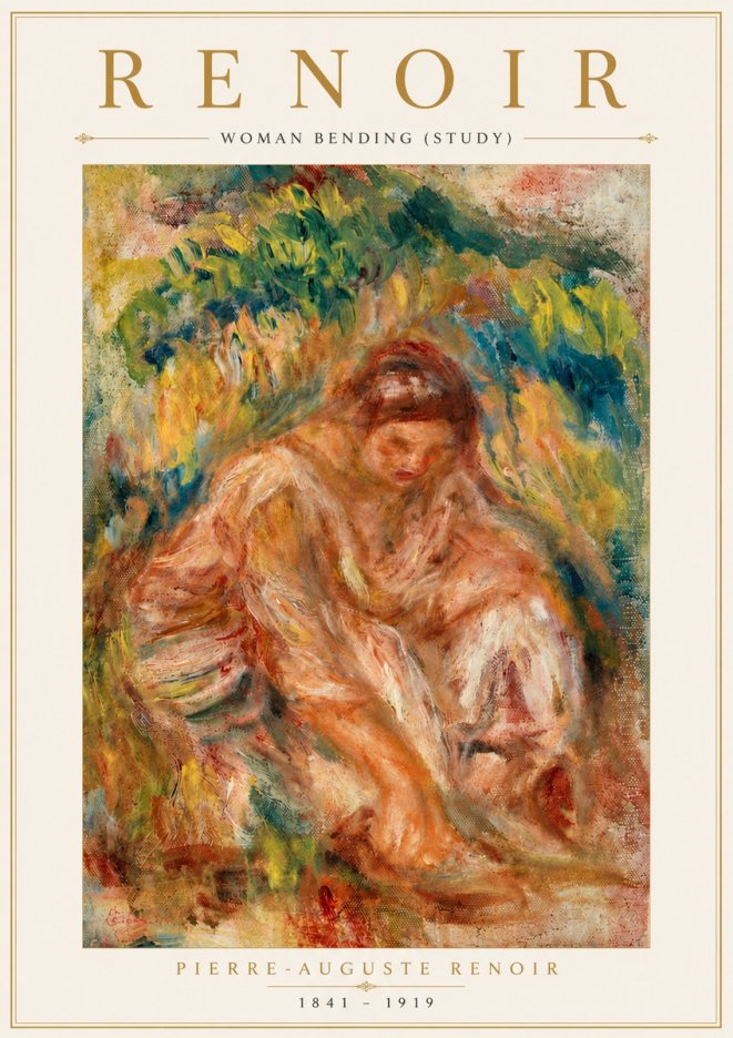 Renoir Woman Bending (Study) No4 - Póster