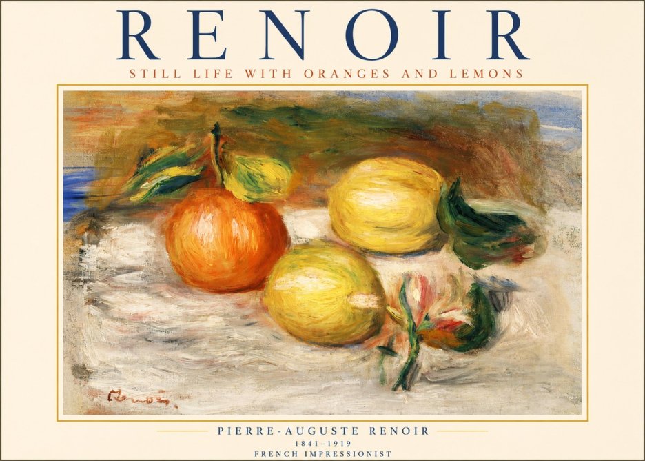 Renoir Still Life with Fruit II No2 - Póster