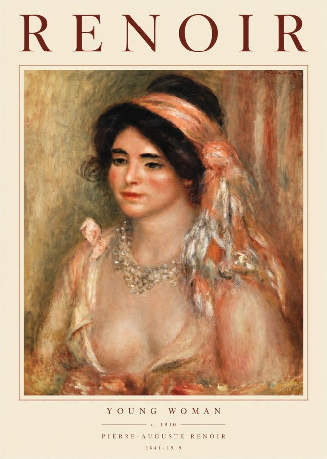 Renoir Half-length Woman No3 - Póster