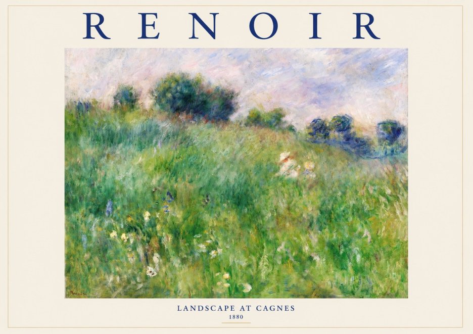 Renoir Landscape at Cagnes No1 - Póster