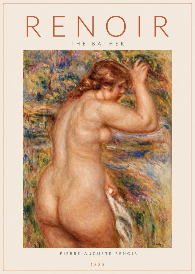 Renoir Bather No6 - Póster