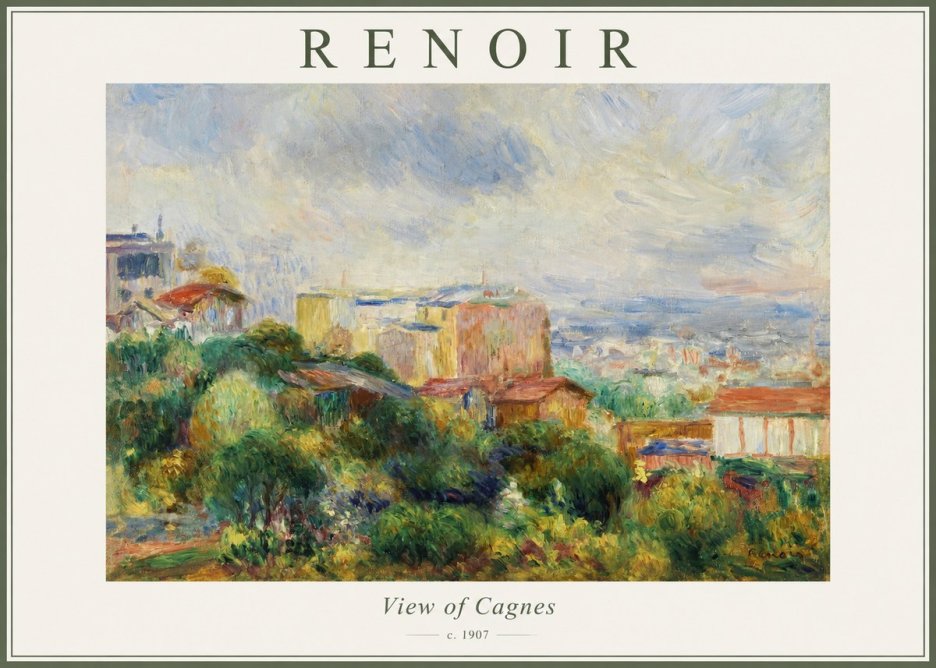 Renoir View of Cagnes No1 - Póster