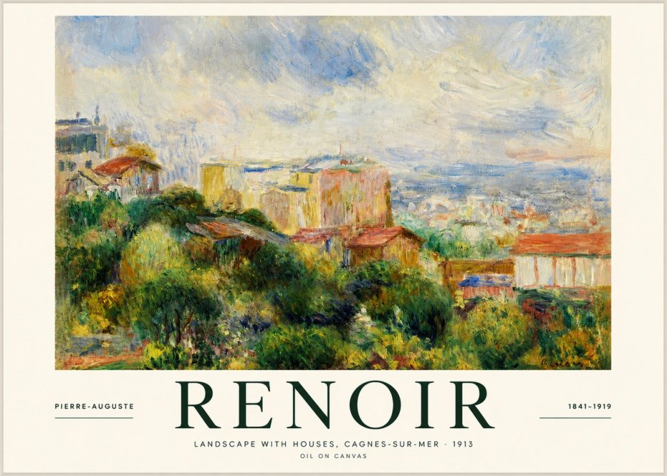 Renoir View of Cagnes No3 - Póster