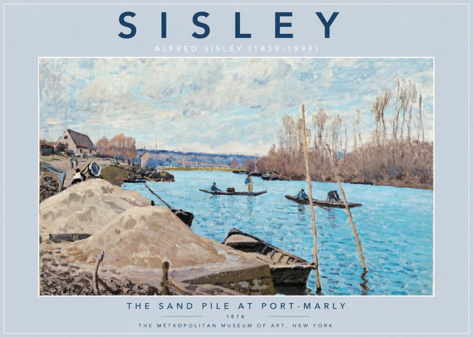 Sisley The Sand Pile at Port-marly No4 - Póster