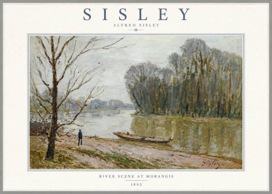 Sisley River Scene at Morangis No2 - Póster