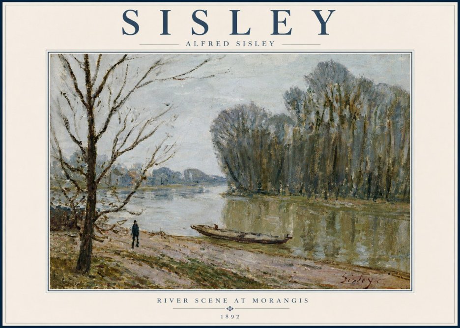 Sisley River Scene at Morangis No4 - Póster