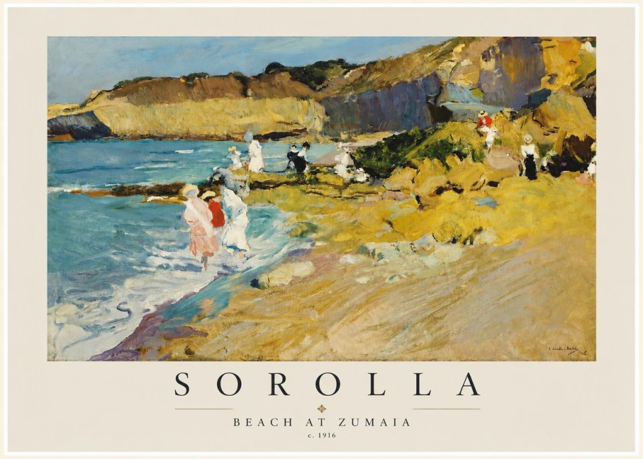 Sorolla Beach at Zumaia No3 - Póster