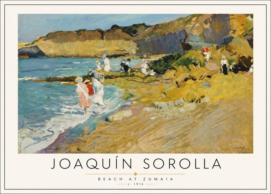 Sorolla Beach at Zumaia No6 - Póster
