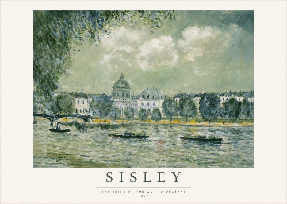 Sisley The Seine at the Quai D'orléans No1 - Póster
