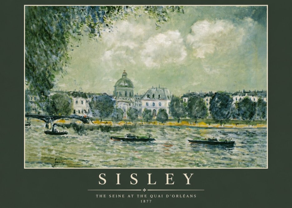 Sisley The Seine at the Quai D'orléans No3 - Póster