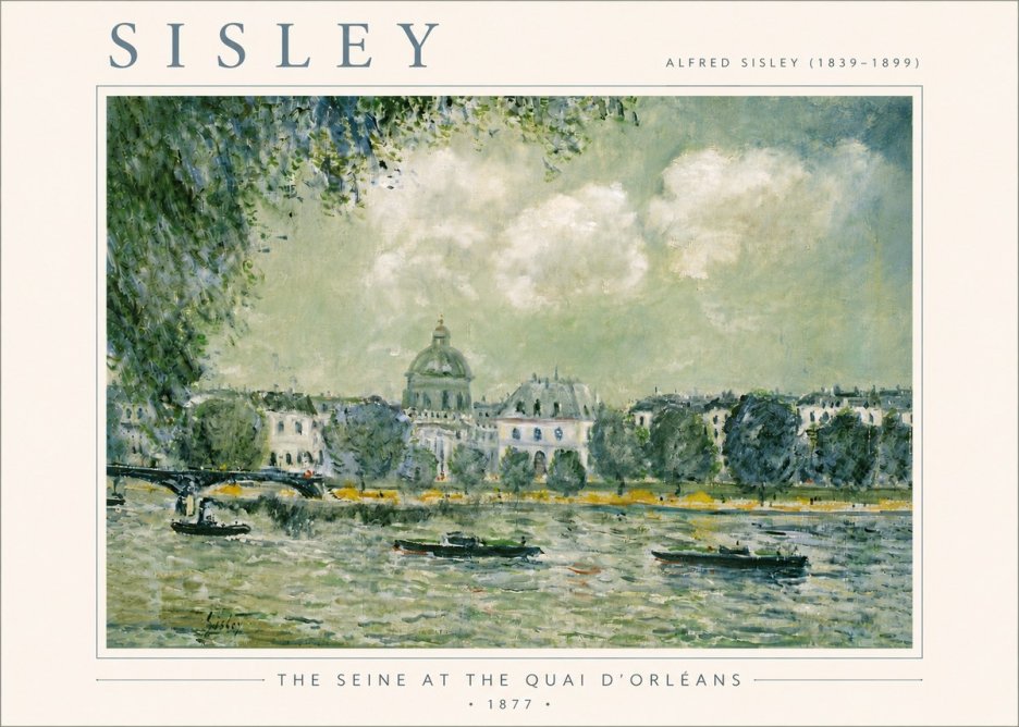 Sisley The Seine at the Quai D'orléans No6 - Póster