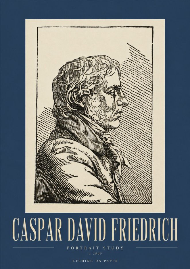 Caspar David Friedrich Portrait Study No3 - Póster