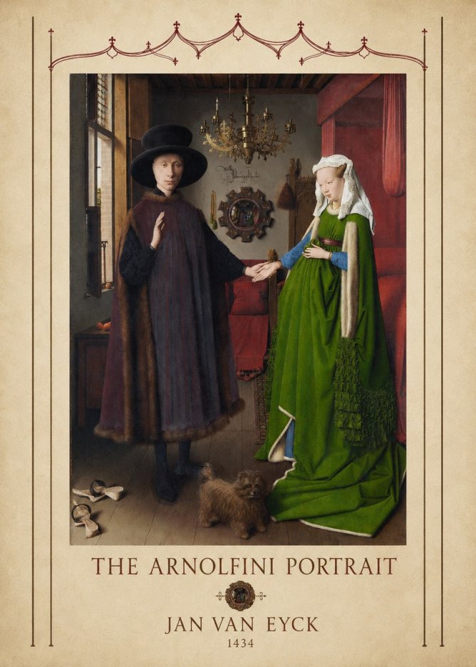 Jan van Eyck The Arnolfini Portrait VI No4 - Póster