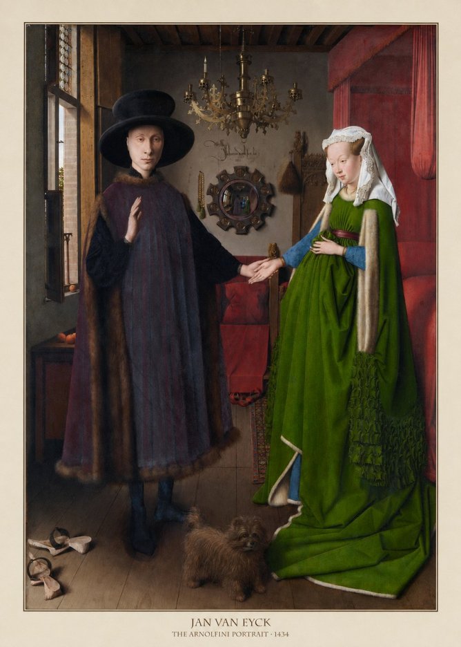 Jan van Eyck The Arnolfini Portrait VI No6 - Póster