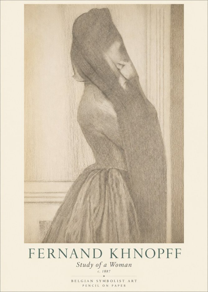 Fernand Khnopff Study of a Woman No1 - Póster