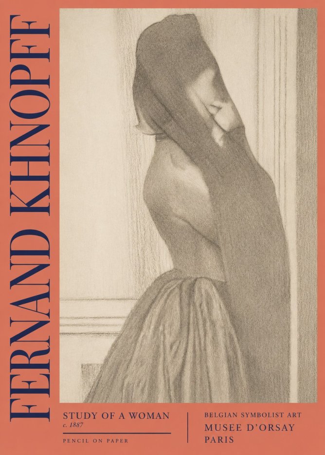 Fernand Khnopff Study of a Woman No2 - Póster