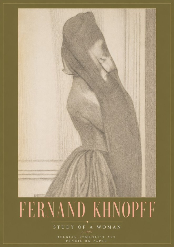 Fernand Khnopff Study of a Woman No6 - Póster