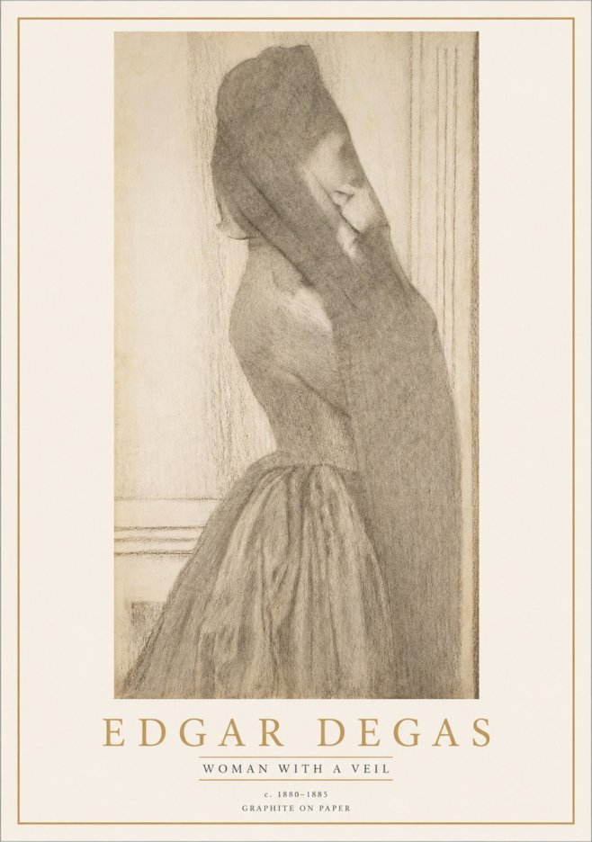 Edgar Degas Woman with a Veil No1 - Póster
