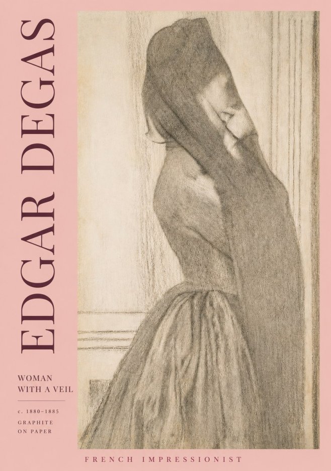 Edgar Degas Woman with a Veil No3 - Póster