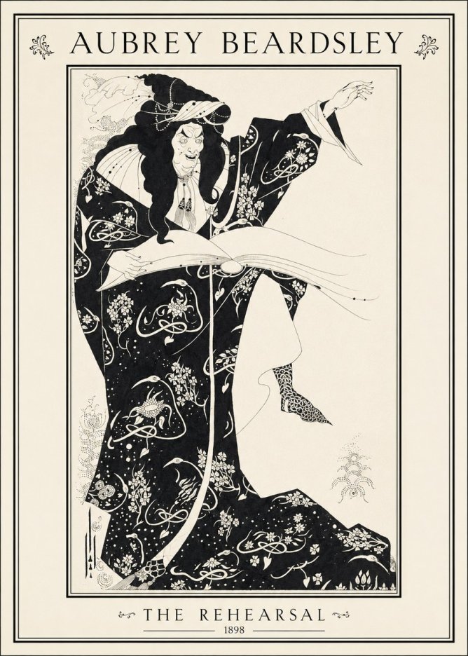 Aubrey Beardsley The Rehearsal No1 - Póster