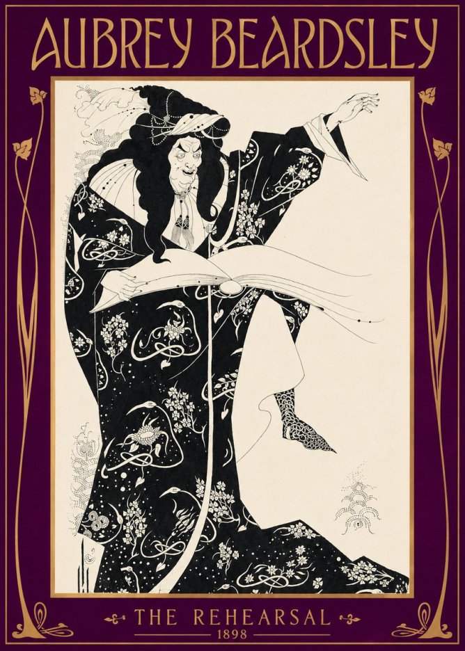 Aubrey Beardsley The Rehearsal No2 - Póster