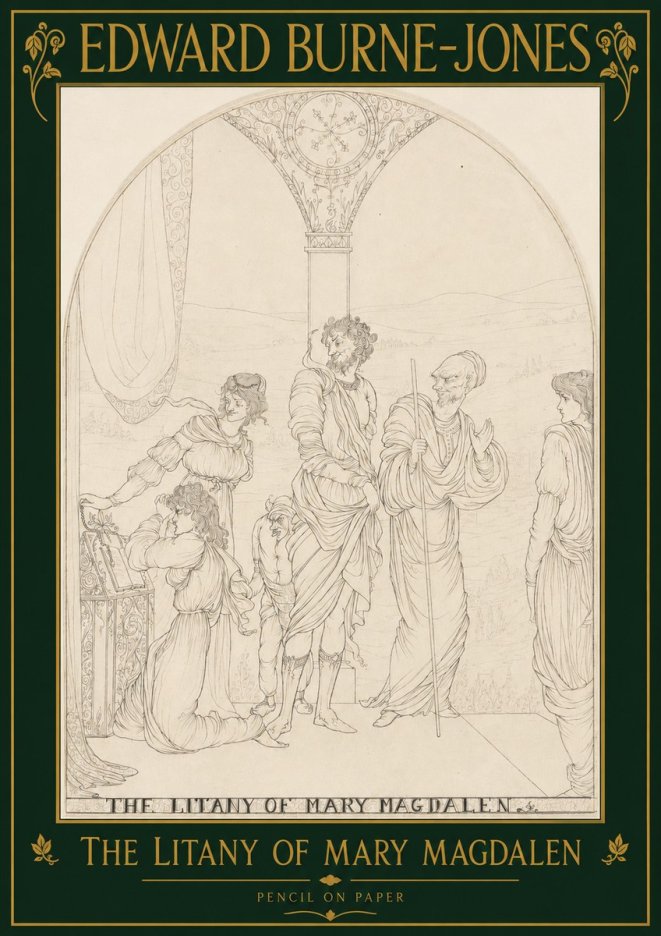 Edward Burne-Jones The Litany of Mary Magdalen No2 - Póster