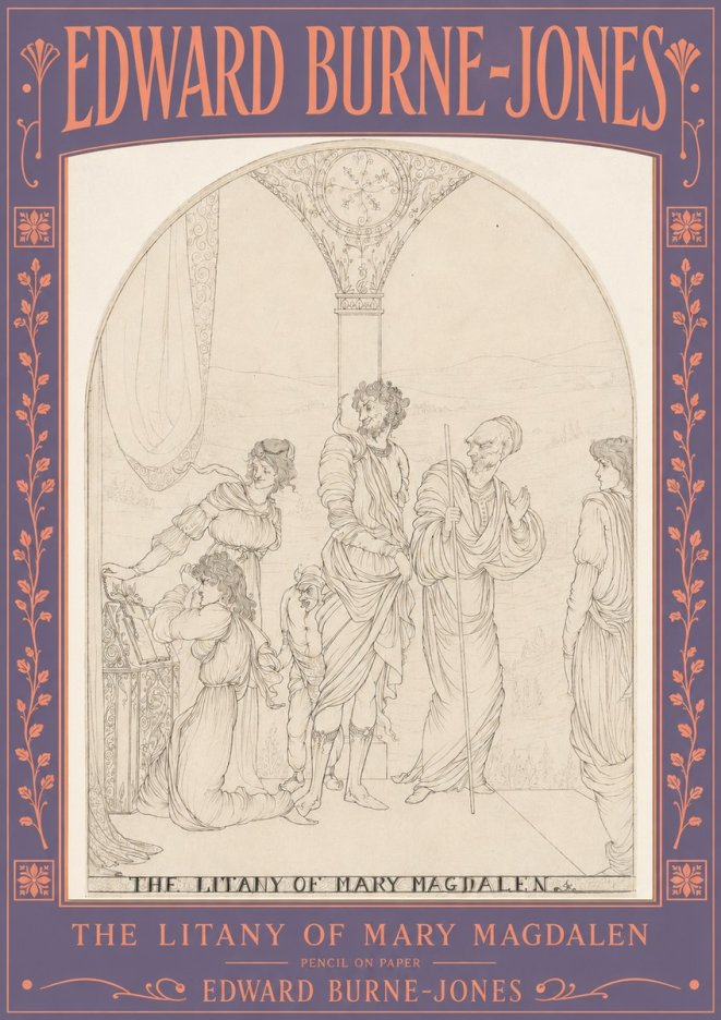 Edward Burne-Jones The Litany of Mary Magdalen No3 - Póster