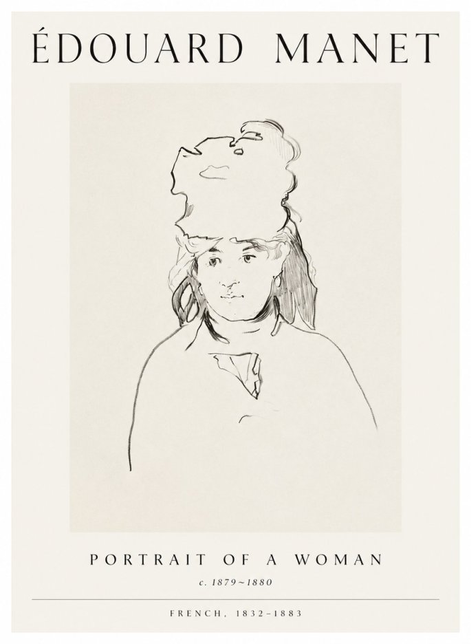 Édouard Manet Portrait of a Woman No1 - Póster