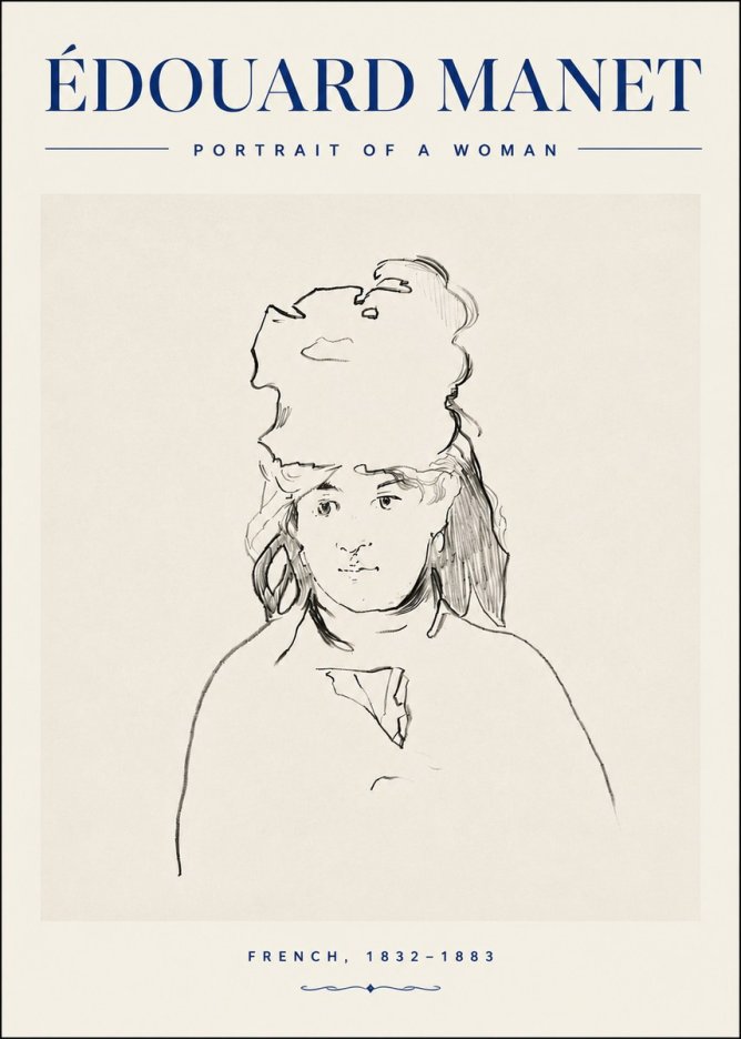 Édouard Manet Portrait of a Woman No4 - Póster