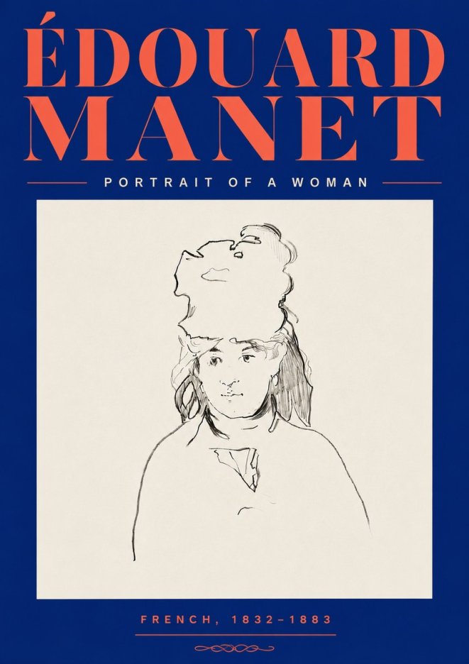 Édouard Manet Portrait of a Woman No6 - Póster