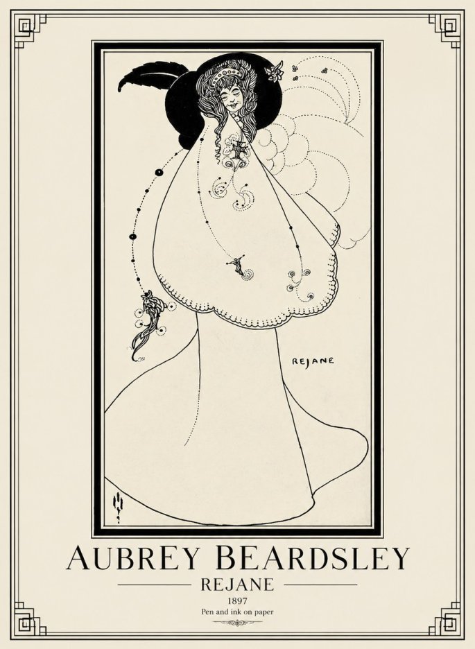 Aubrey Beardsley Rejane I No1 - Póster