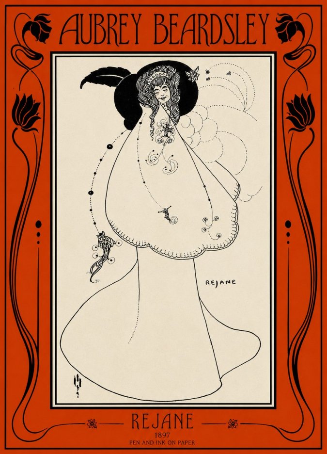 Aubrey Beardsley Rejane I No2 - Póster
