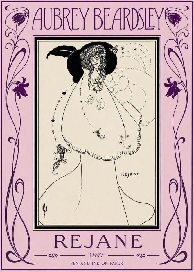 Aubrey Beardsley Rejane I No3 - Póster