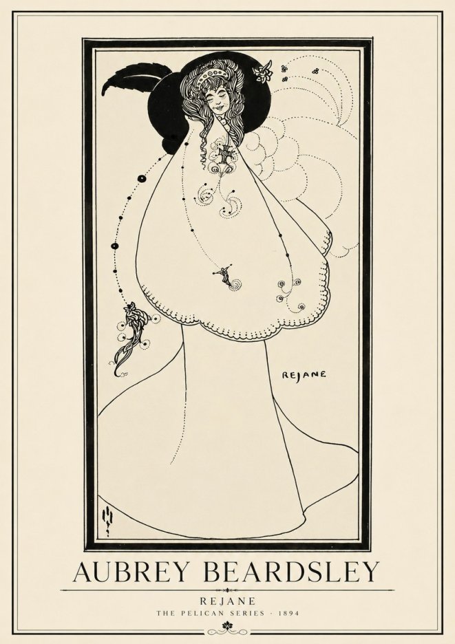 Aubrey Beardsley Rejane I No6 - Póster